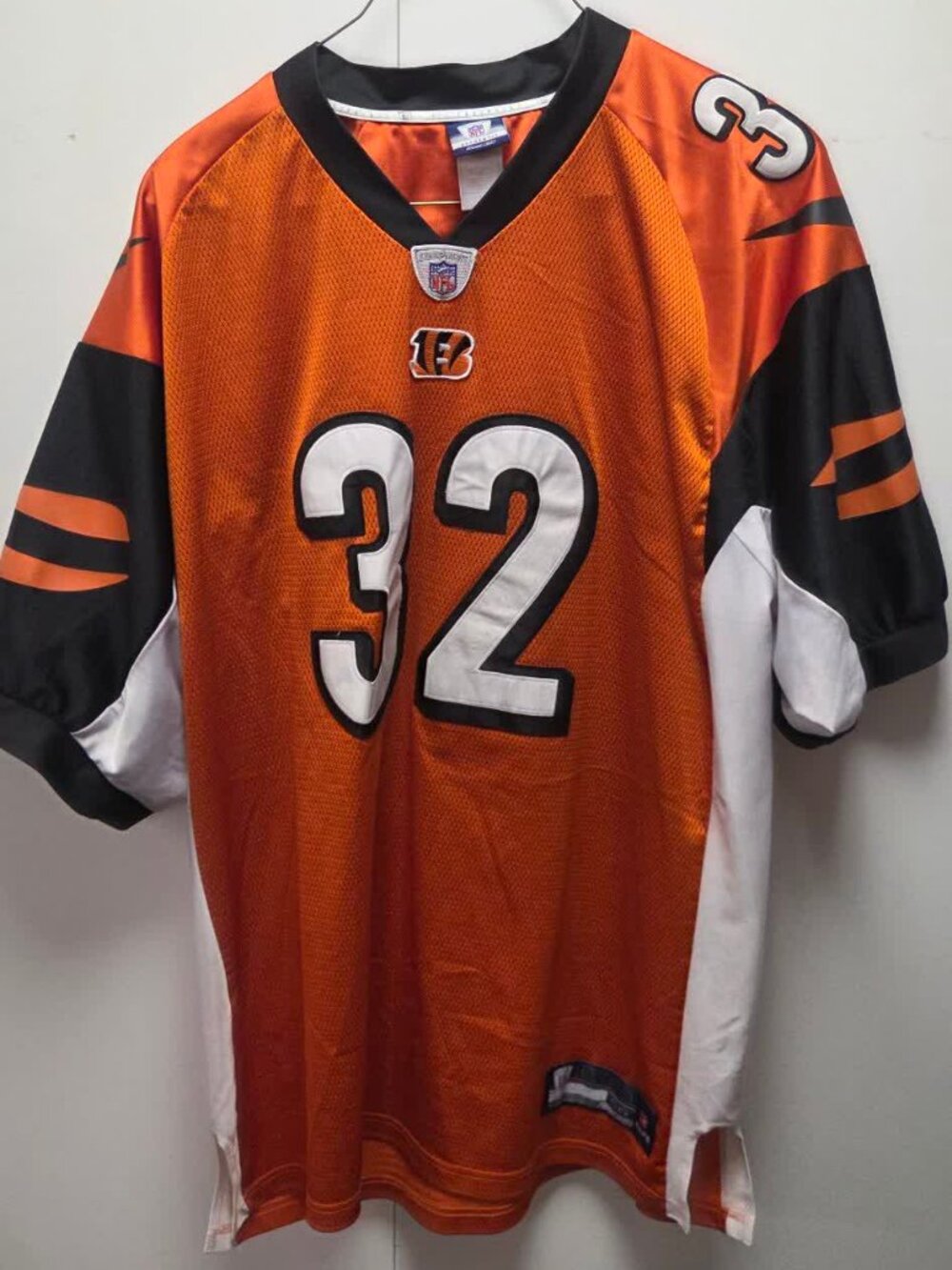 Rudi Johnson Bengals Jersey Reebok #32 Orange Stitched Size 56 3XL Rare